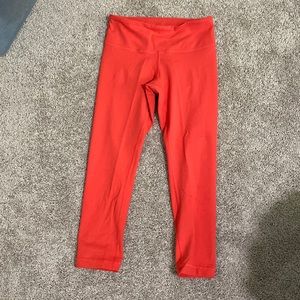 Orange cropped lululemon leggings
